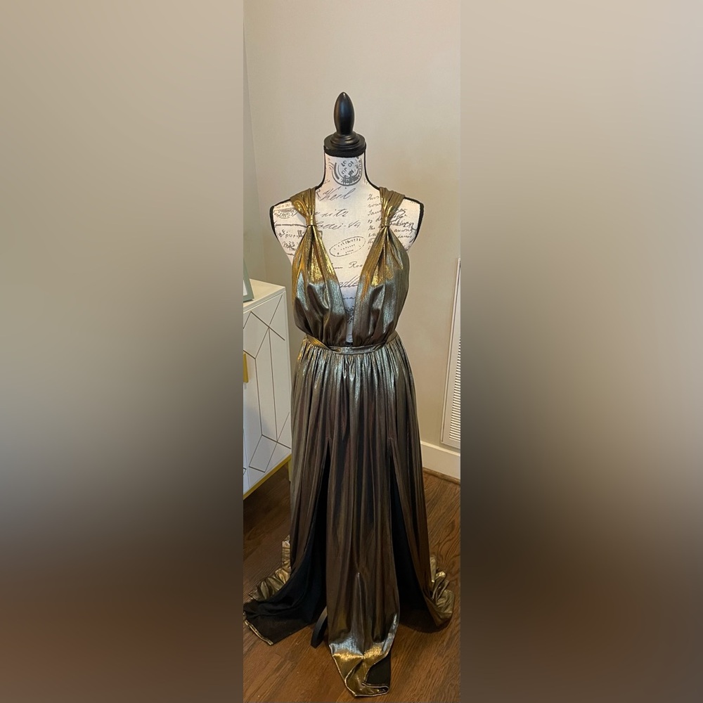 New with tags -BRONX AND BANCO Gold Goddess Gown, size 8 - Picture 7 of 15